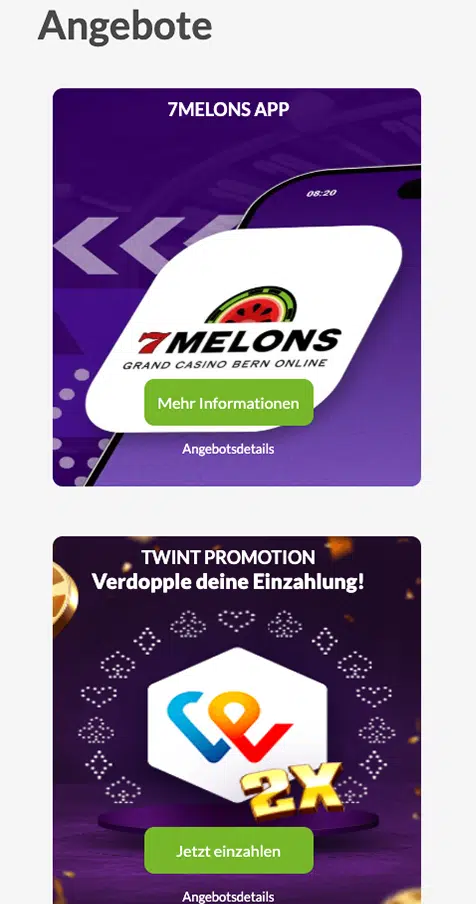 7melons.ch Casino Screenshot - Beste Online Casinos Schweiz