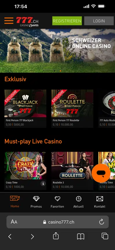 casino777.ch Casino Screenshot - Beste Online Casinos Schweiz
