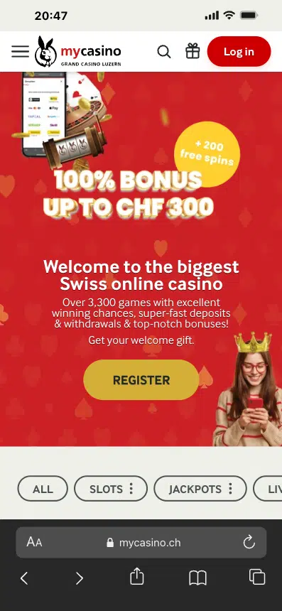 mycasino Casino Screenshot - Beste Online Casinos Schweiz